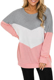 Pink Chevron Pullover Sweatshirt