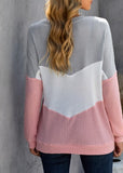 Pink Chevron Pullover Sweatshirt