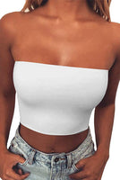 White  Tube Crop Top